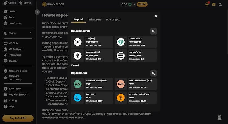 lets lucky website screenshot